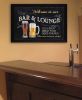 Black Framed "Welcome to Our Bar" by Artisan Debbie Dewitt