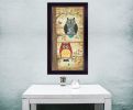 Black Frame "Two Wise Owls" By Annie LaPoint, ready to hang