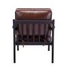 Brown Wood Frame, Mid Century Modern Accent Lounge Chair