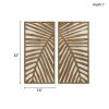 Two-tone 2-piece Wood Panel Birch Palms Wall Decor Set