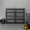 Gray 5 Tier Heavy Duty Metal Shelving Unit 72H X 47W X 23D