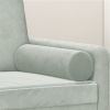 Throw Pillows 2 pcs Light Gray 5.9" x 19.7" Velvet