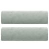 Throw Pillows 2 pcs Light Gray 5.9" x 19.7" Velvet