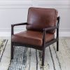 Brown Wood Frame, Mid Century Modern Accent Lounge Chair