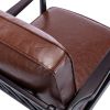 Brown Wood Frame, Mid Century Modern Accent Lounge Chair