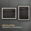 LED Lighted Mirror w/ High Lumen & Anti-Fog  28"x36"