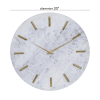 White Marble CosmoLiving by Cosmopolitan 20" Clock