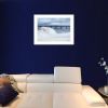 White Framed "Blue Waves" by Lori Deiter