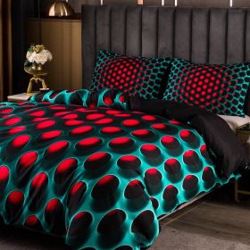 Y2K Stereoscopic Dense Holes Pattern Duvet Cover Set,3pc (size: Twin)