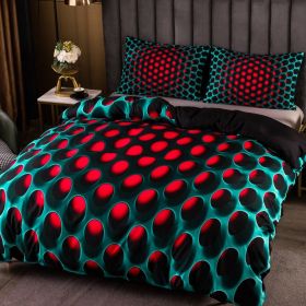 Y2K Stereoscopic Dense Holes Pattern Duvet Cover Set,3pc (size: Queen)