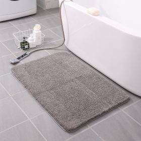 Thickened Plush Absorbent Non-slip Bathroom Home Decor (Color: Grey)