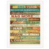 White Framed "Dog Rules" By Marla Rae