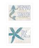 White Framed "Mermaid Kisses Starfish Wishes" by Kate Sherrill