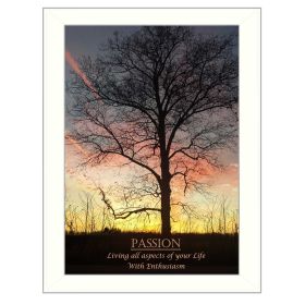 White Framed "Passion" By Trendy Decor4U, Printed Wall Art (Option: Color)