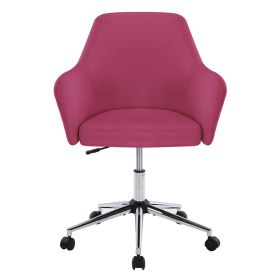 Home Office Executive Swivel Adjustable Chair with Soft Seat (Color: Rose Red)