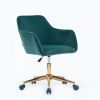 Modern Velvet Adjustable Height 360 Revolving Office Chair