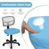 Blue or Black Armless Computer Chair, w/ Height Adjustment