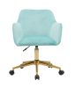 Modern Velvet Adjustable Height 360 Revolving Office Chair