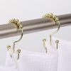 Double Rolling Shower Curtain Hooks Stainless Steel,12Pc