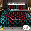 Y2K Stereoscopic Dense Holes Pattern Duvet Cover Set,3pc