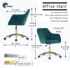 Modern Velvet Adjustable Height 360 Revolving Office Chair