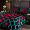 Y2K Stereoscopic Dense Holes Pattern Duvet Cover Set,3pc