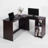 L-Shape Corner Computer Desk with 2 Shelves,39.4"w x 47.2"d