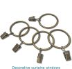 10 Pack Curtain Rings with Clips, Drape Sliding Eyelet Rings