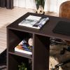 L-Shape Corner Computer Desk with 2 Shelves,39.4"w x 47.2"d