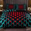 Y2K Stereoscopic Dense Holes Pattern Duvet Cover Set,3pc