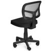 Blue or Black Armless Computer Chair, w/ Height Adjustment