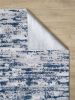 Milano Washable Nautical Navy Blue Woven Area Rug, 13' x 10'