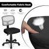 Blue or Black Armless Computer Chair, w/ Height Adjustment