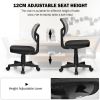 Blue or Black Armless Computer Chair, w/ Height Adjustment