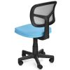 Blue or Black Armless Computer Chair, w/ Height Adjustment