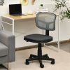 Blue or Black Armless Computer Chair, w/ Height Adjustment