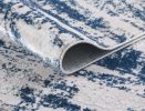 Milano Washable Nautical Navy Blue Woven Round Area Rug, 6'