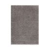 Super Soft Gray Polyester Shag Area Rug, 6'6" x 9'