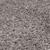 Super Soft Gray Polyester Shag Area Rug, 6'6" x 9'